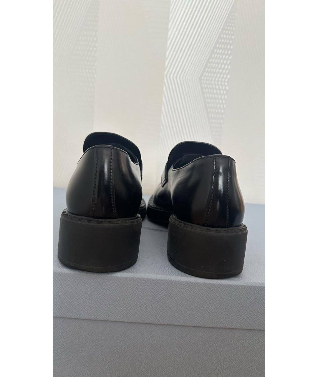 PRADA Черные кожаные лоферы, фото 4