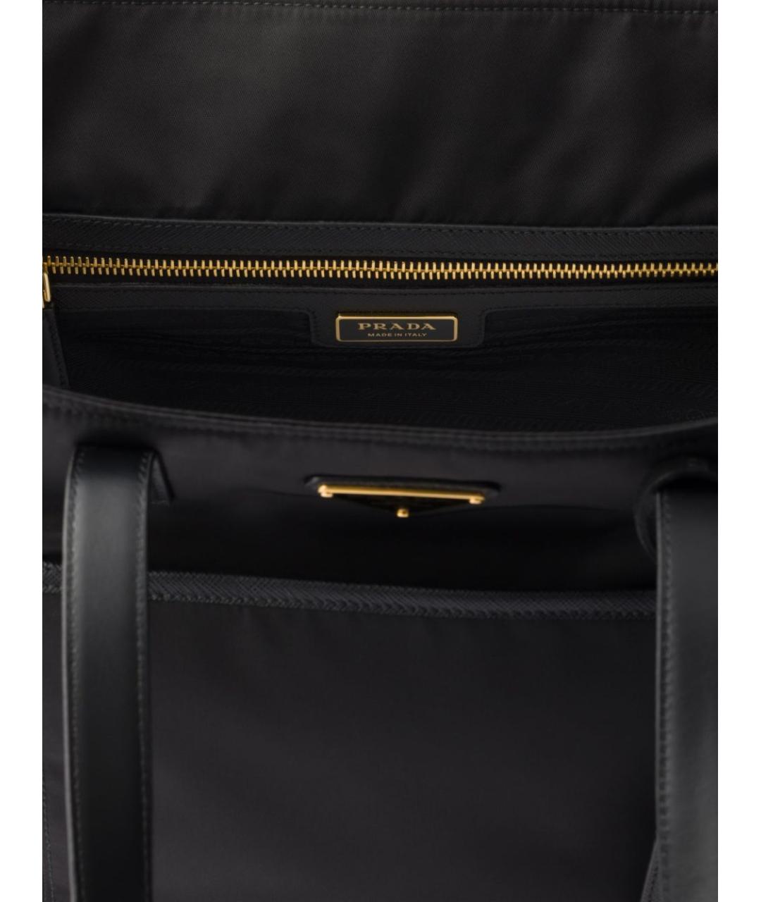 PRADA Черная синтетическая сумка тоут, фото 6