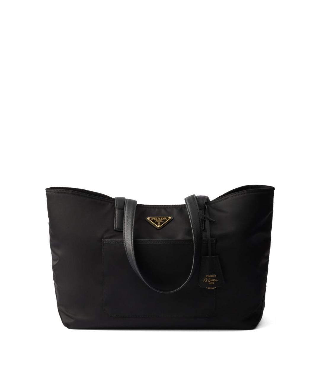 PRADA Черная синтетическая сумка тоут, фото 1