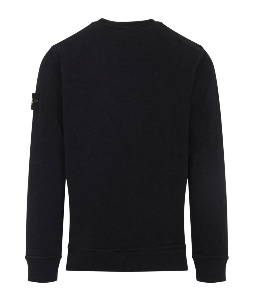 STONE ISLAND Черный хлопковый джемпер / свитер, фото 2