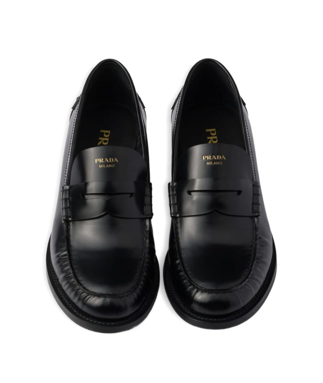 PRADA Черные кожаные лоферы, фото 2