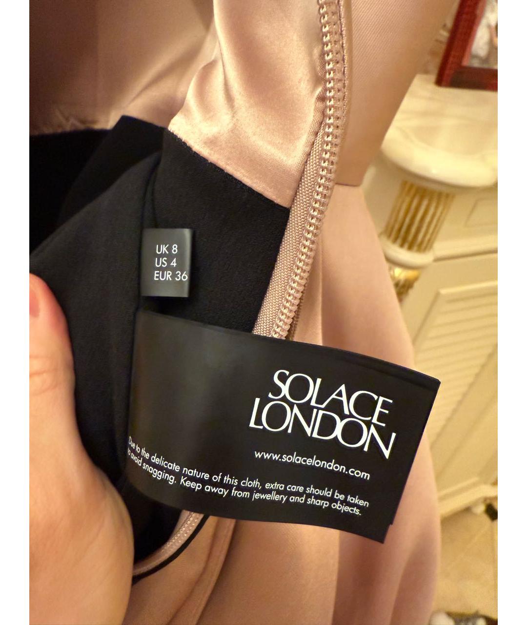 SOLACE LONDON Розовое полиэстеровое вечернее платье, фото 8