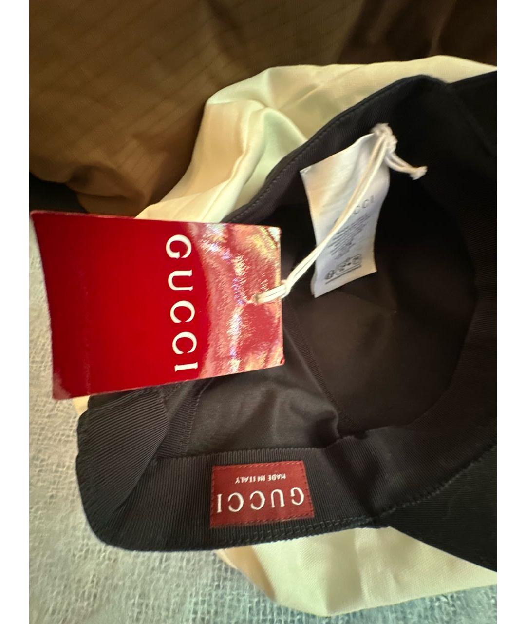 GUCCI Черная хлопковая кепка/бейсболка, фото 8