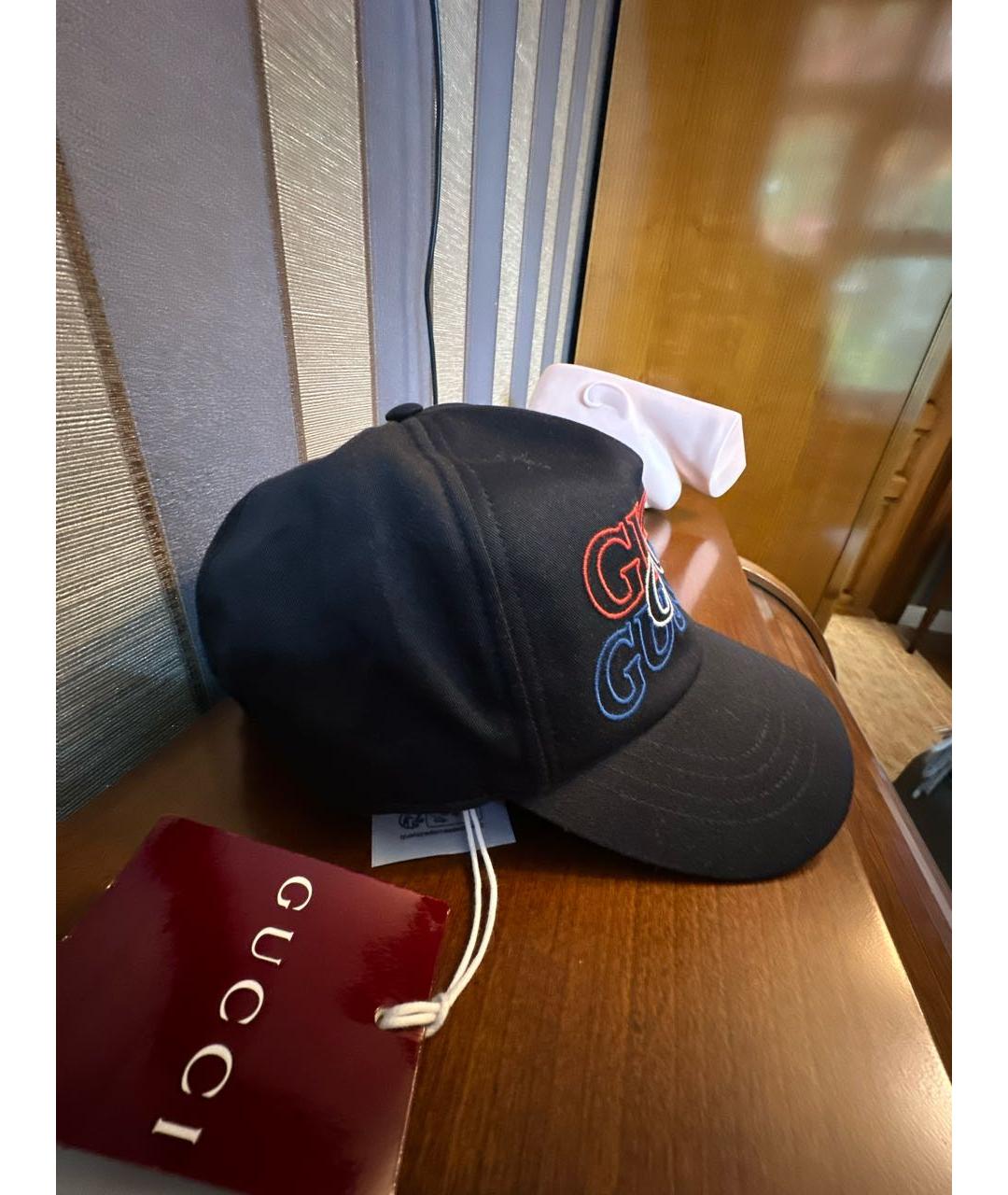 GUCCI Черная хлопковая кепка/бейсболка, фото 2