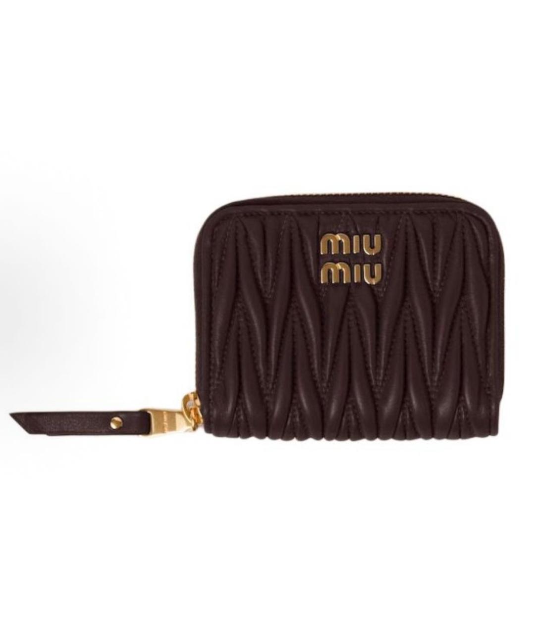 MIU MIU Коричневый кожаный кошелек, фото 6