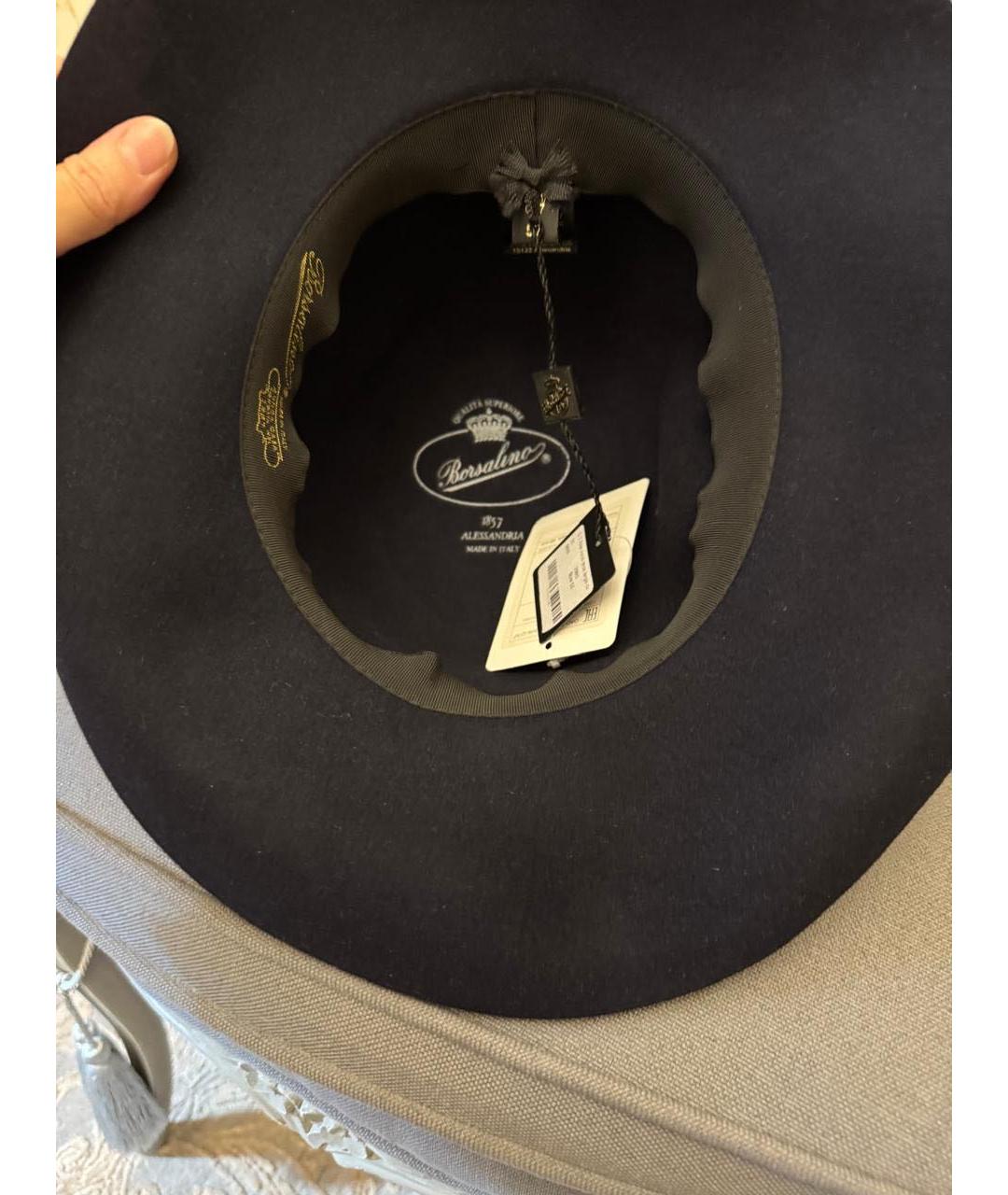 BORSALINO Темно-синяя шляпа, фото 2