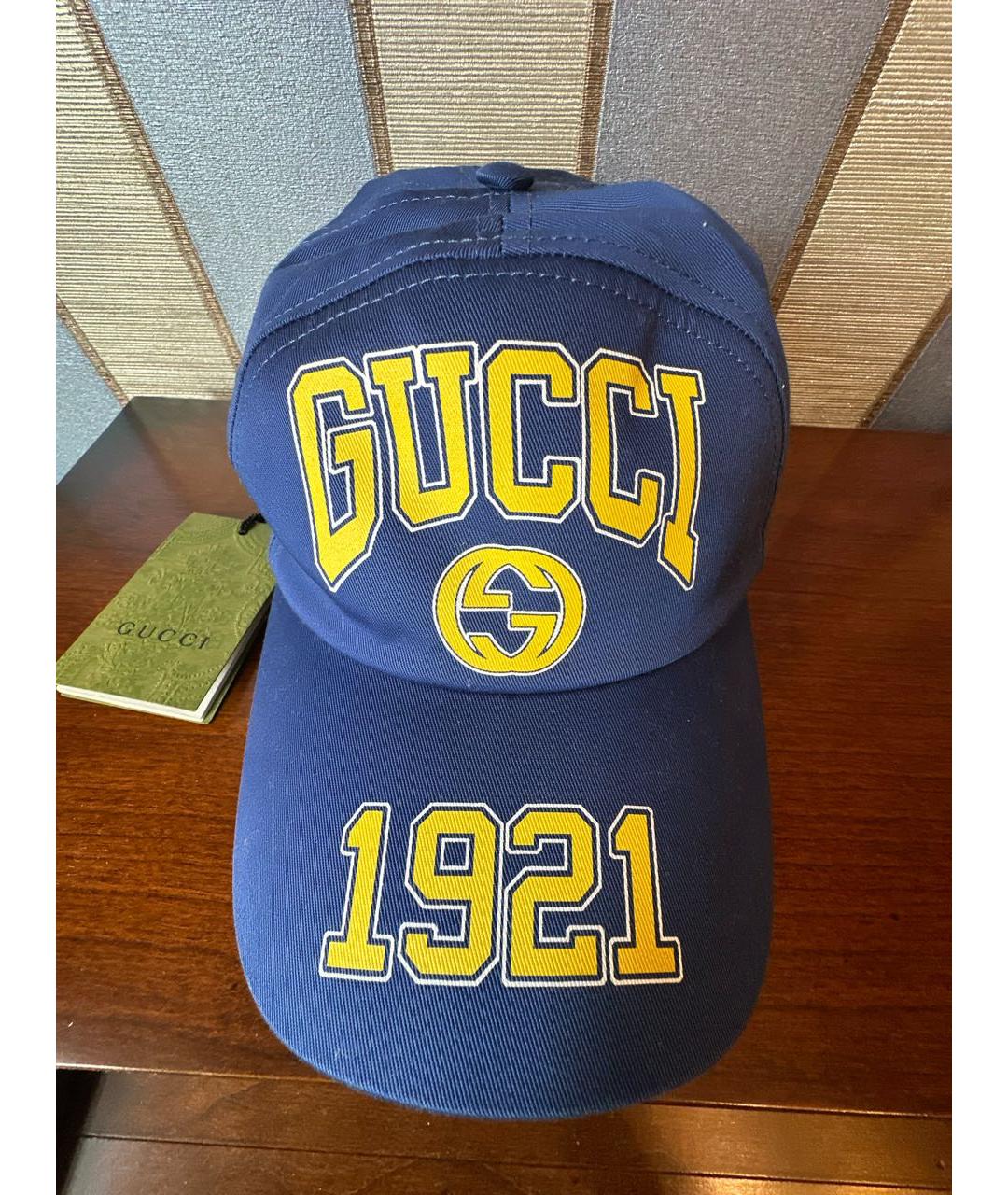 GUCCI Темно-синяя хлопковая кепка/бейсболка, фото 9