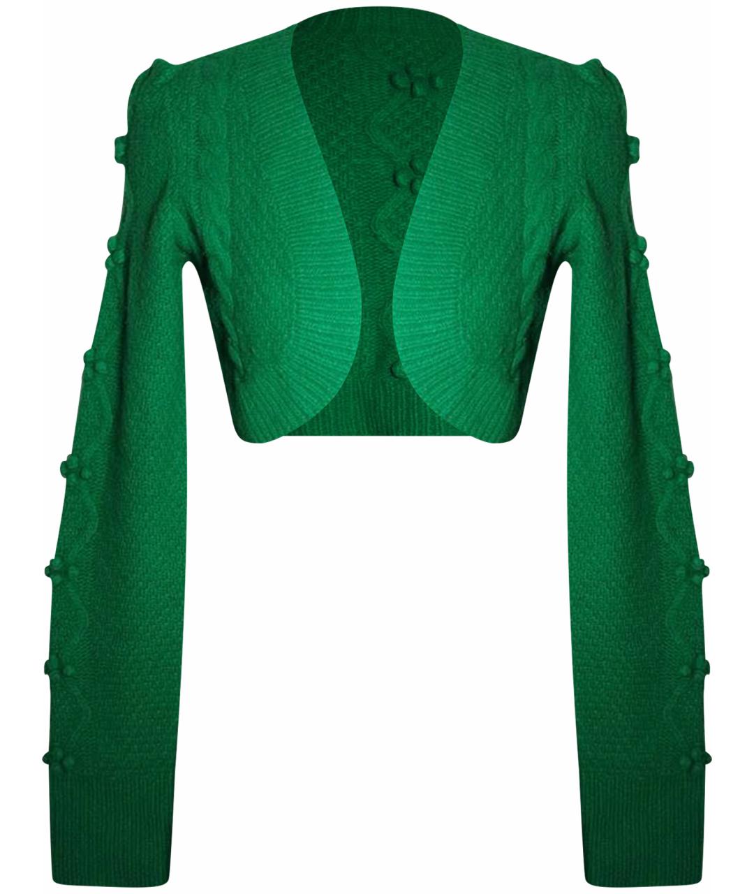 DIANE VON FURSTENBERG Зеленый шерстяной кардиган, фото 1