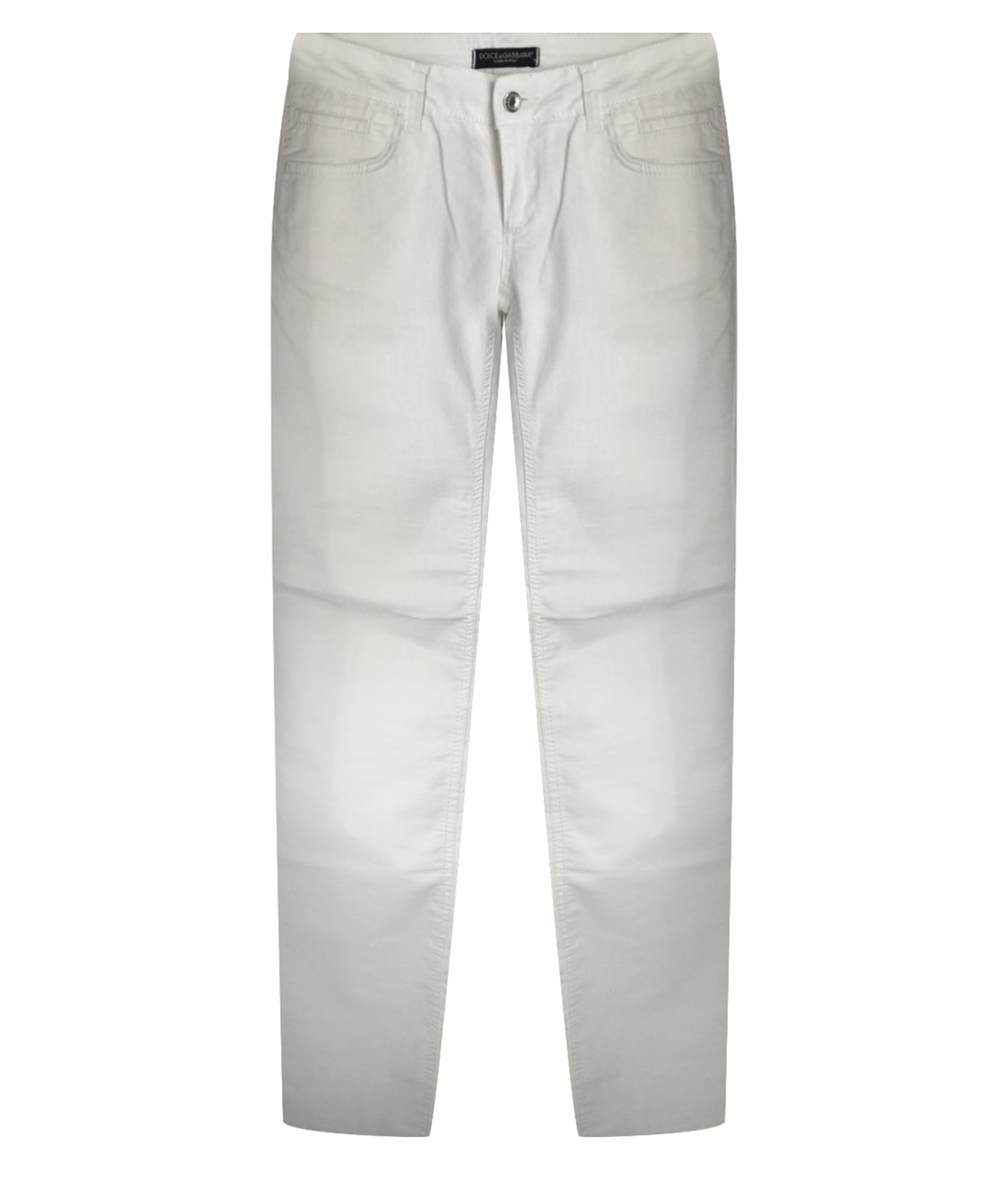 DOLCE&GABBANA Белые хлопковые прямые джинсы, фото 1