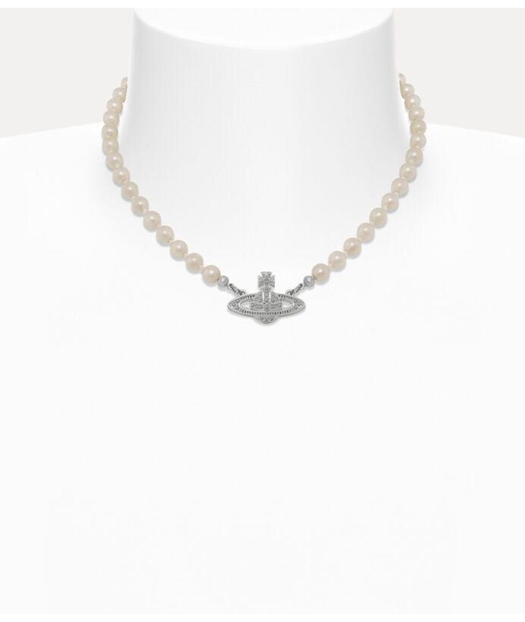 VIVIENNE WESTWOOD Белое жемчужное колье, фото 6