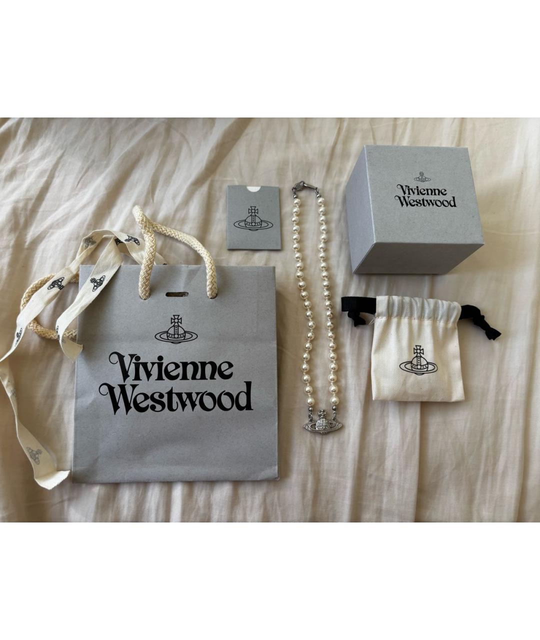 VIVIENNE WESTWOOD Белое жемчужное колье, фото 5