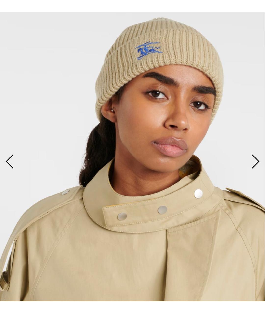 BURBERRY Бежевая кашемировая шапка, фото 7