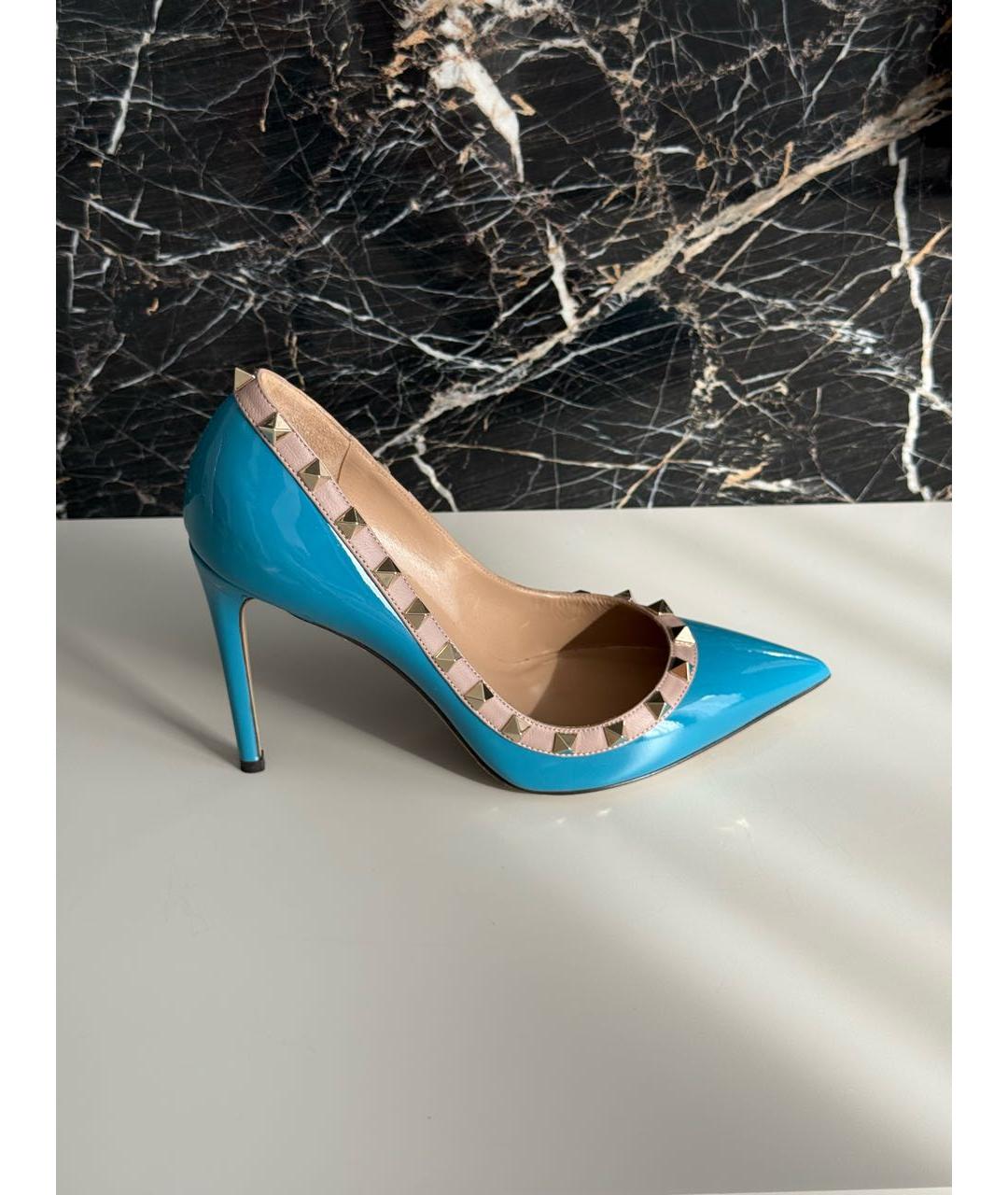 VALENTINO Голубые туфли из лакированной кожи, фото 9