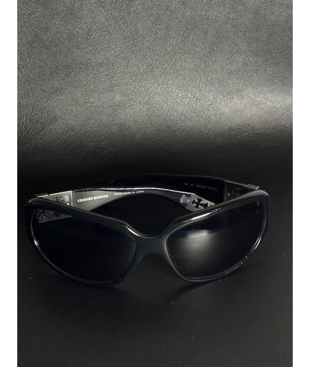CHROME HEARTS Черные пластиковые солнцезащитные очки, фото 6
