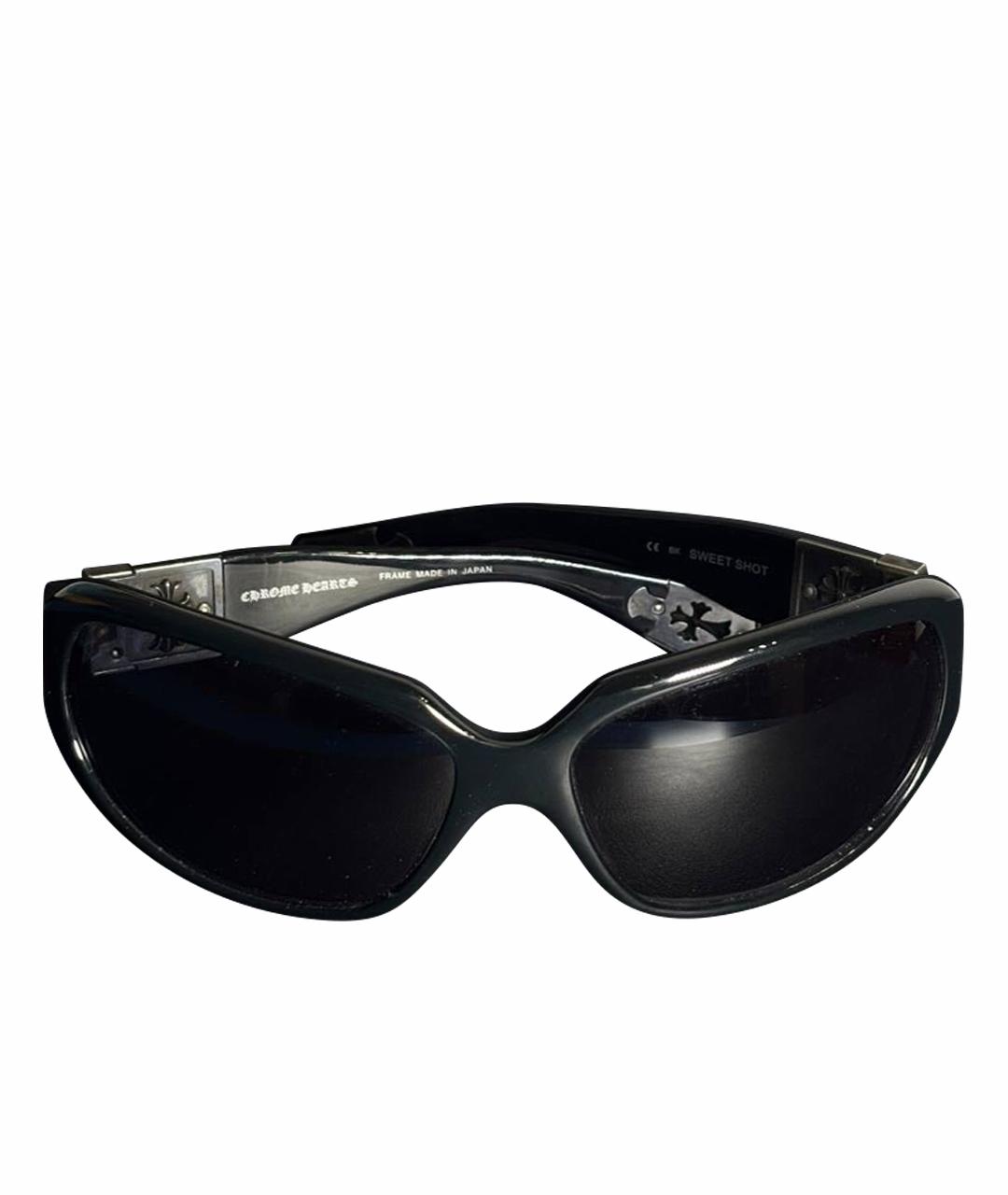 CHROME HEARTS Черные пластиковые солнцезащитные очки, фото 1