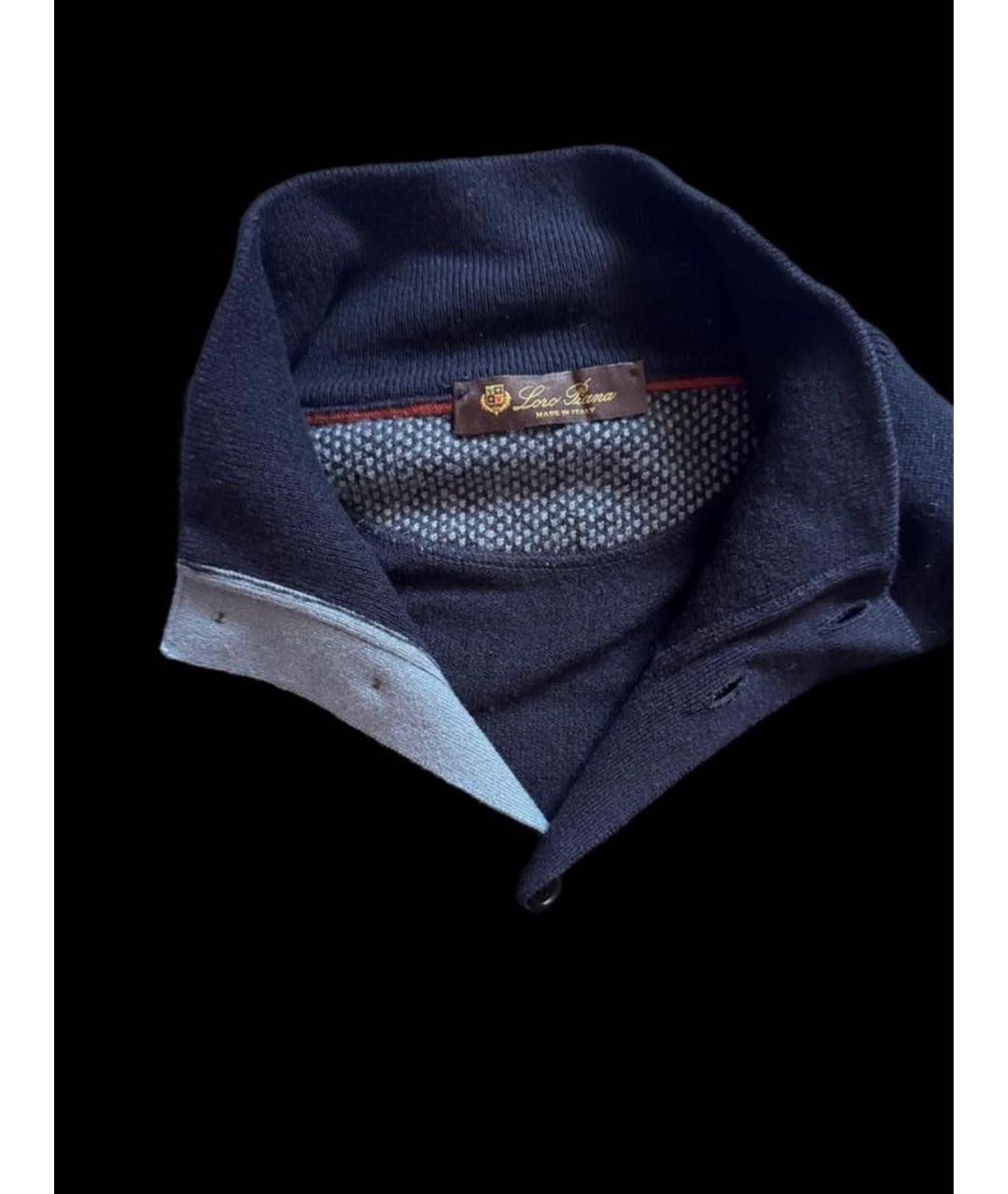 LORO PIANA Синий шерстяной джемпер / свитер, фото 4