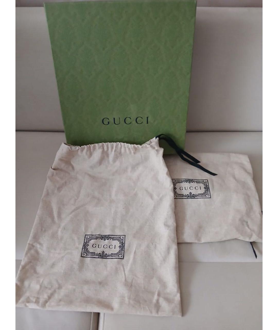 GUCCI Черные кожаные ботинки, фото 7