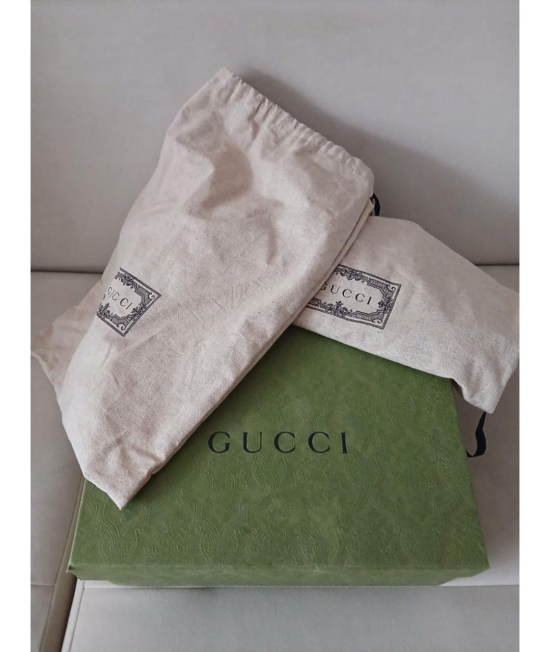 GUCCI Черные кожаные ботинки, фото 6