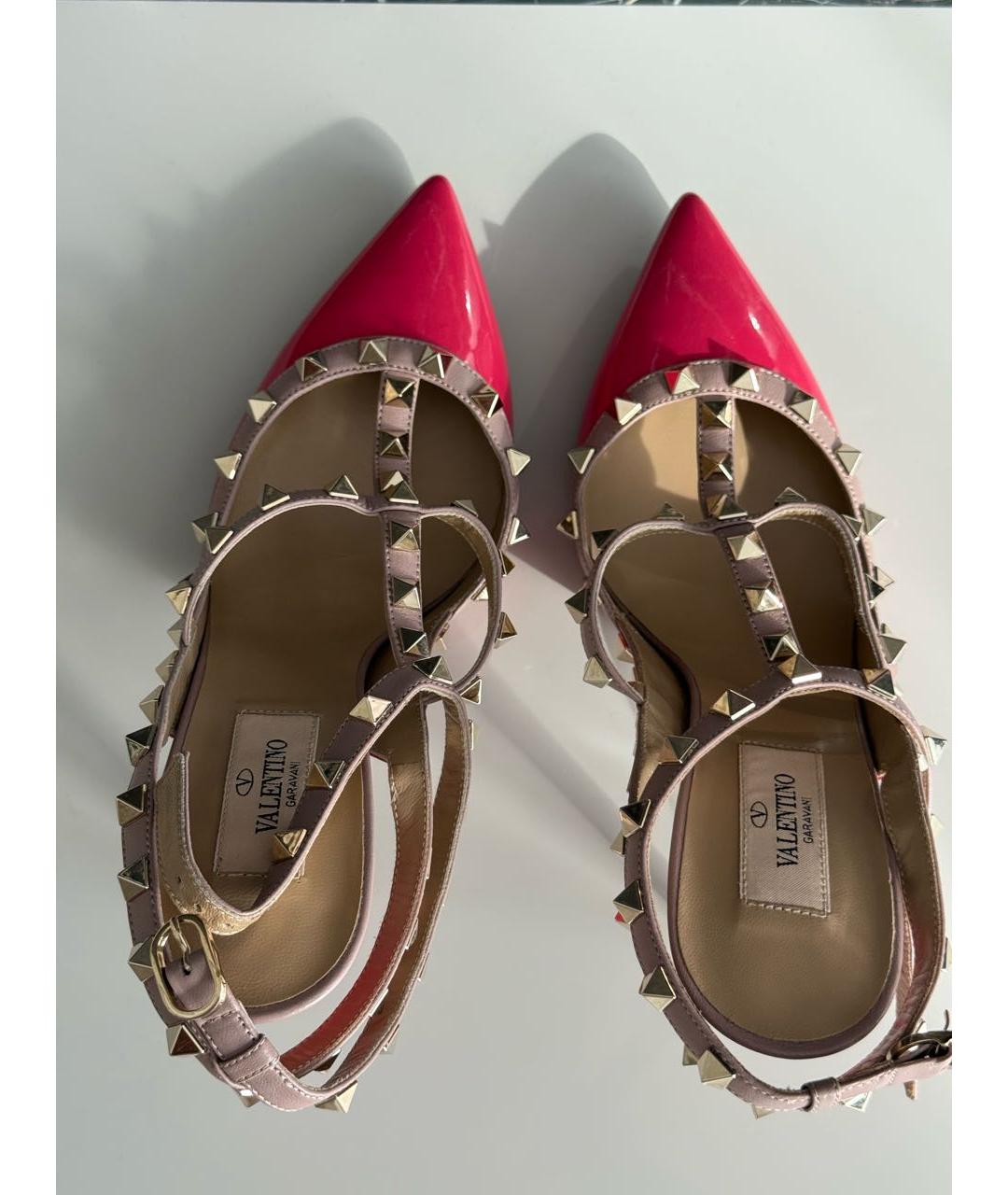 VALENTINO Розовые туфли из лакированной кожи, фото 6