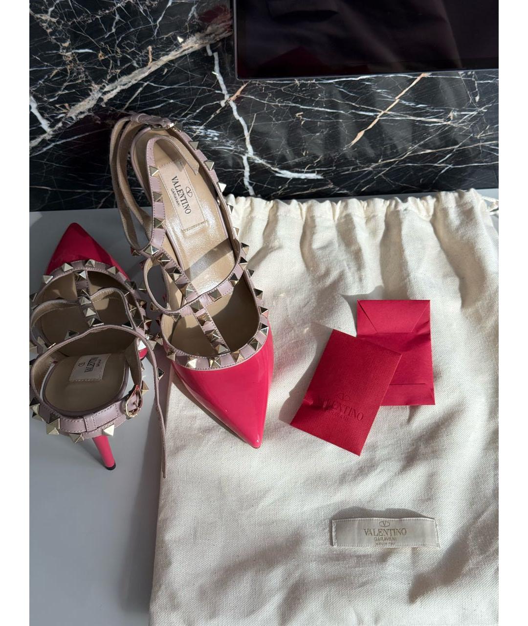 VALENTINO Розовые туфли из лакированной кожи, фото 3