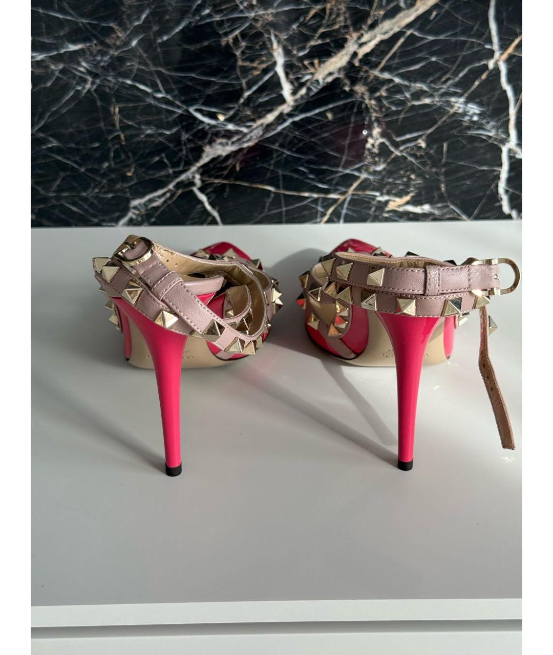 VALENTINO Розовые туфли из лакированной кожи, фото 7