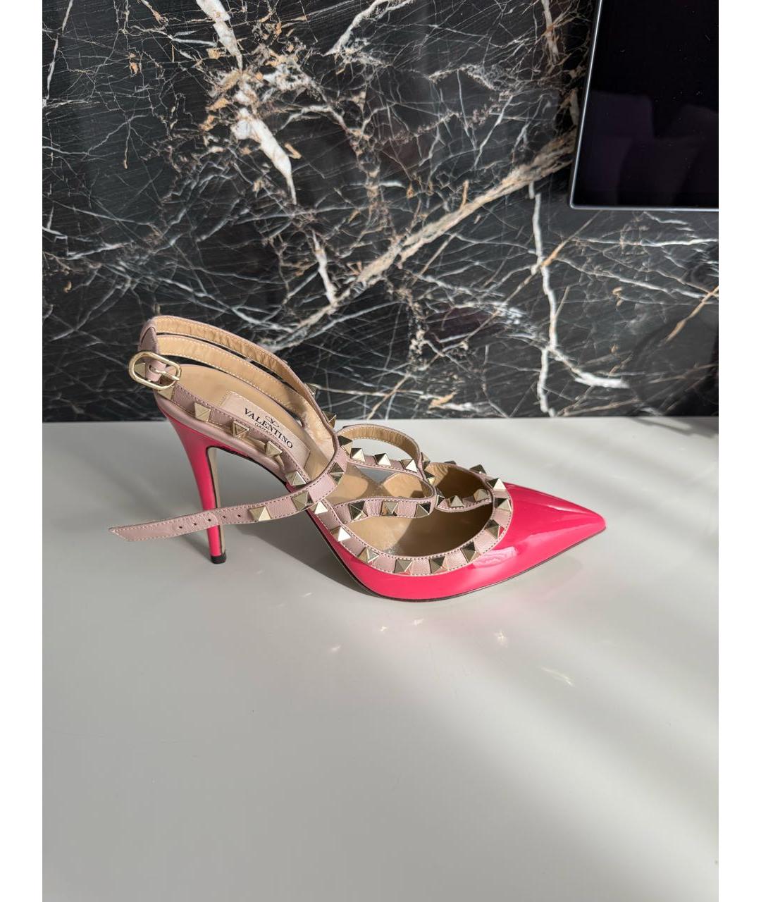 VALENTINO Розовые туфли из лакированной кожи, фото 9