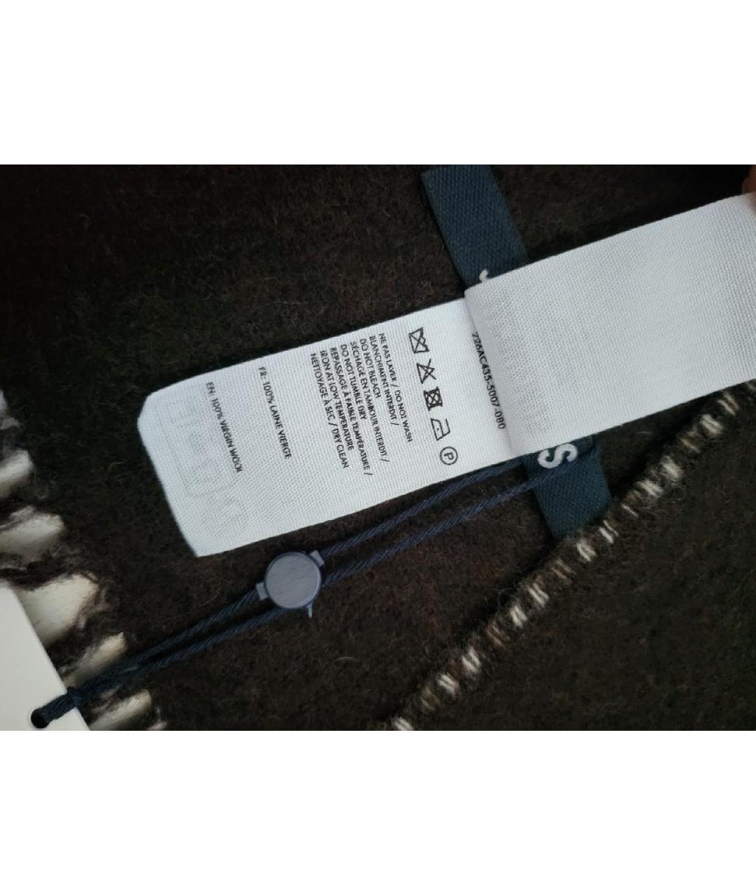 JACQUEMUS Коричневый шерстяной шарф, фото 6