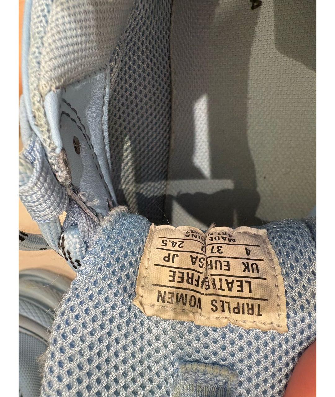 BALENCIAGA Голубые текстильные кроссовки, фото 6