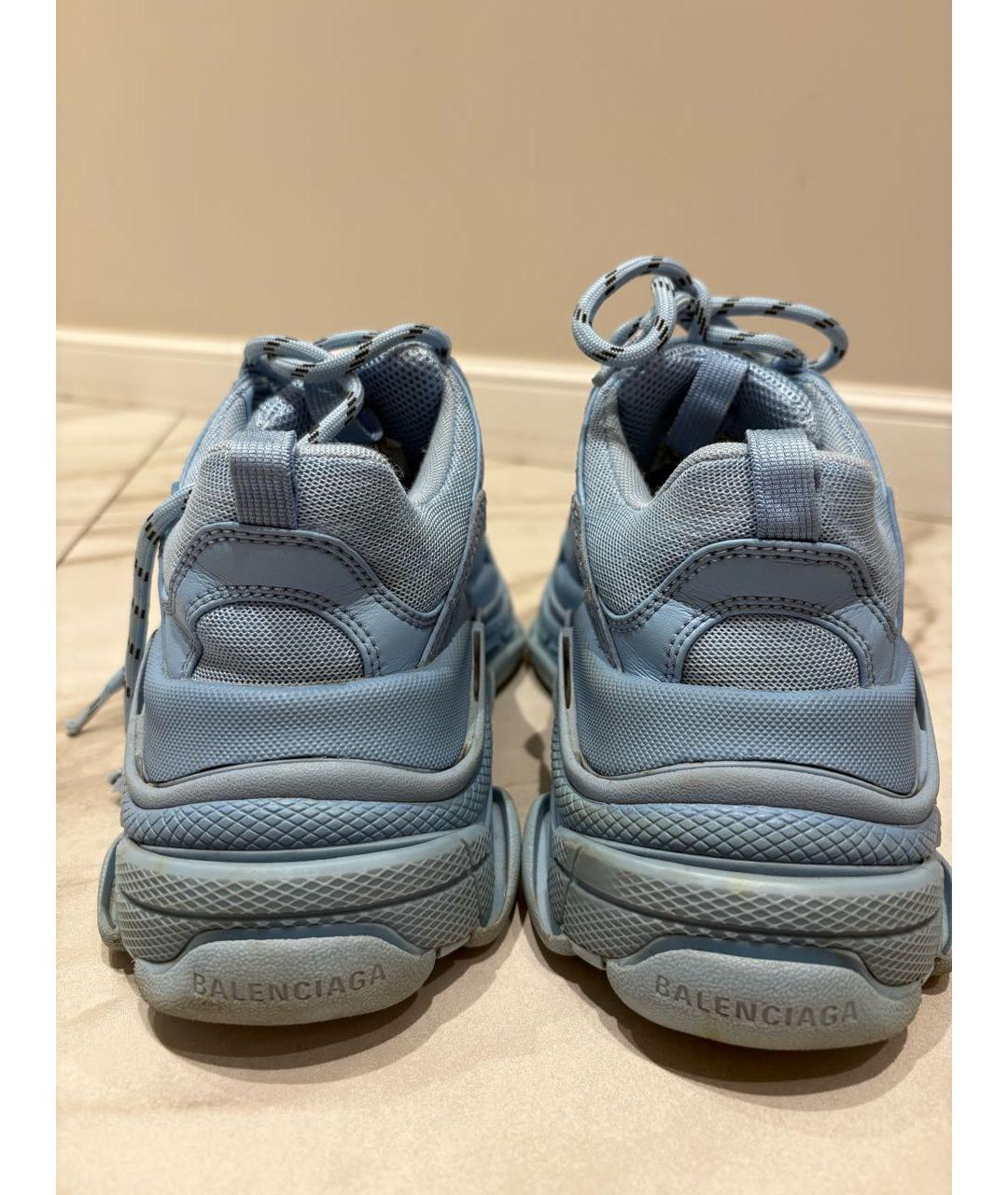 BALENCIAGA Голубые текстильные кроссовки, фото 4