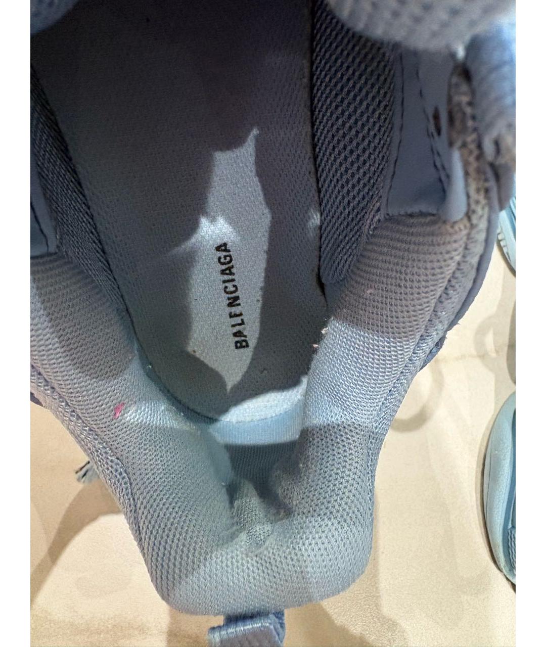 BALENCIAGA Голубые текстильные кроссовки, фото 8
