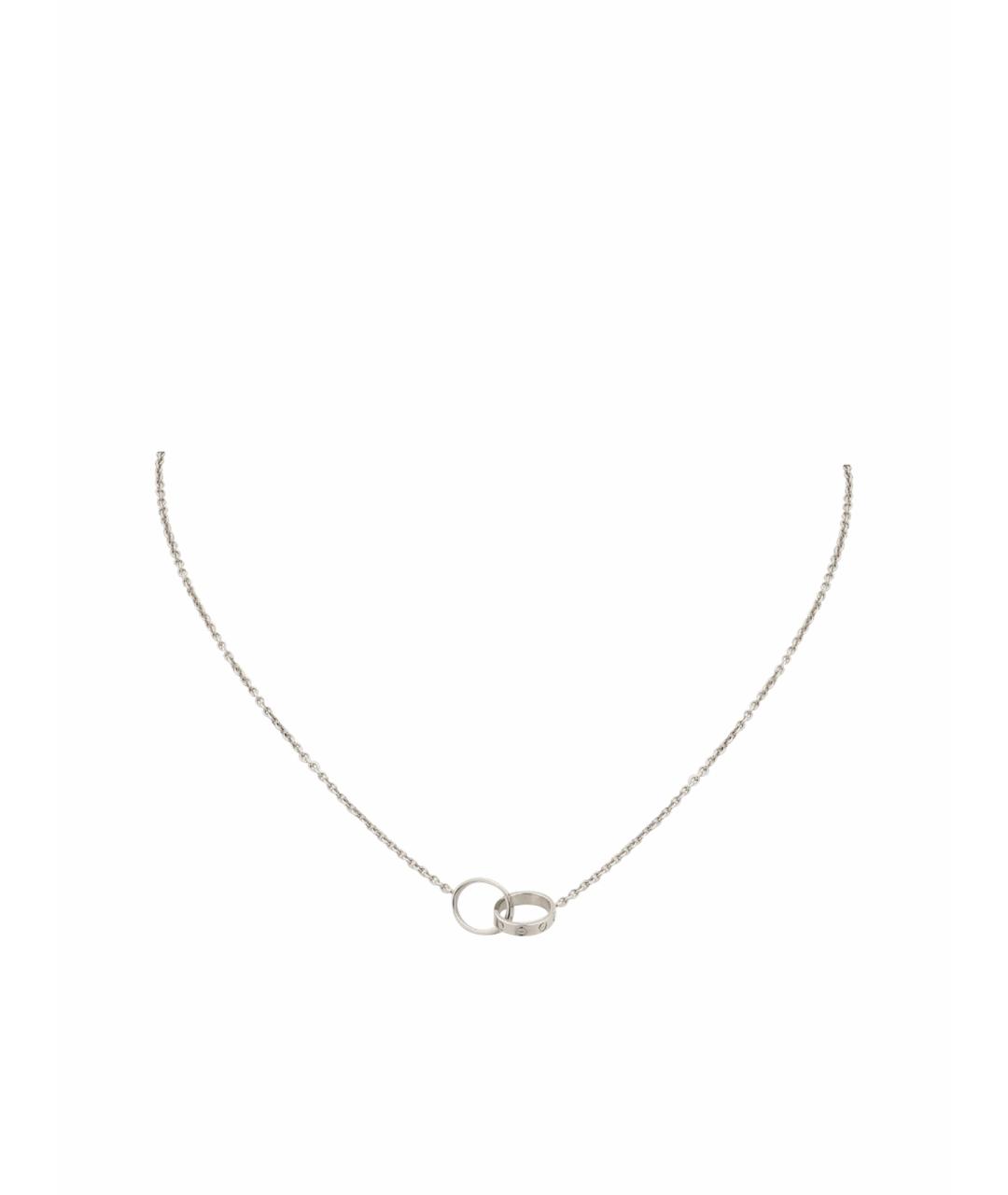 CARTIER Серебряное колье из белого золота, фото 1