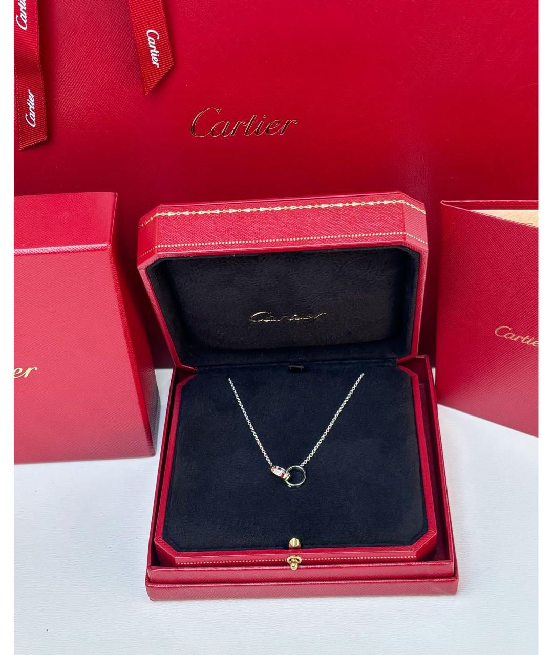 CARTIER Серебряное колье из белого золота, фото 3