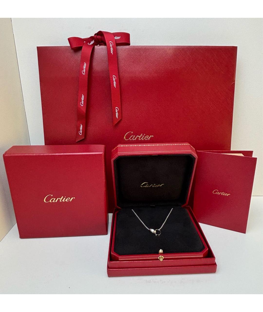CARTIER Серебряное колье из белого золота, фото 2