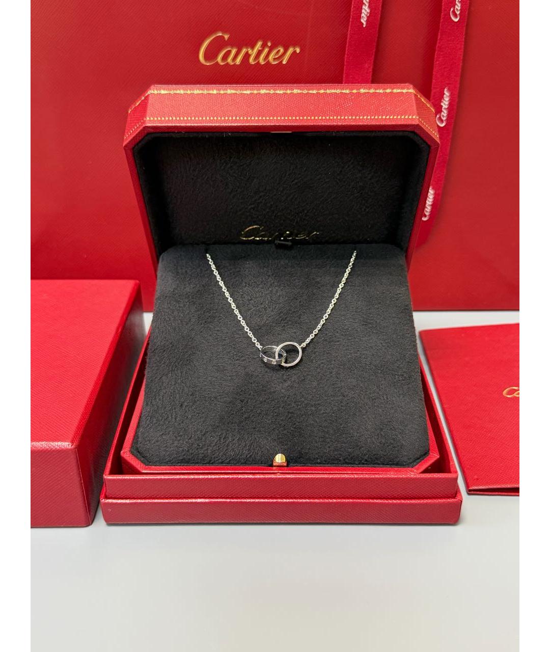 CARTIER Серебряное колье из белого золота, фото 3