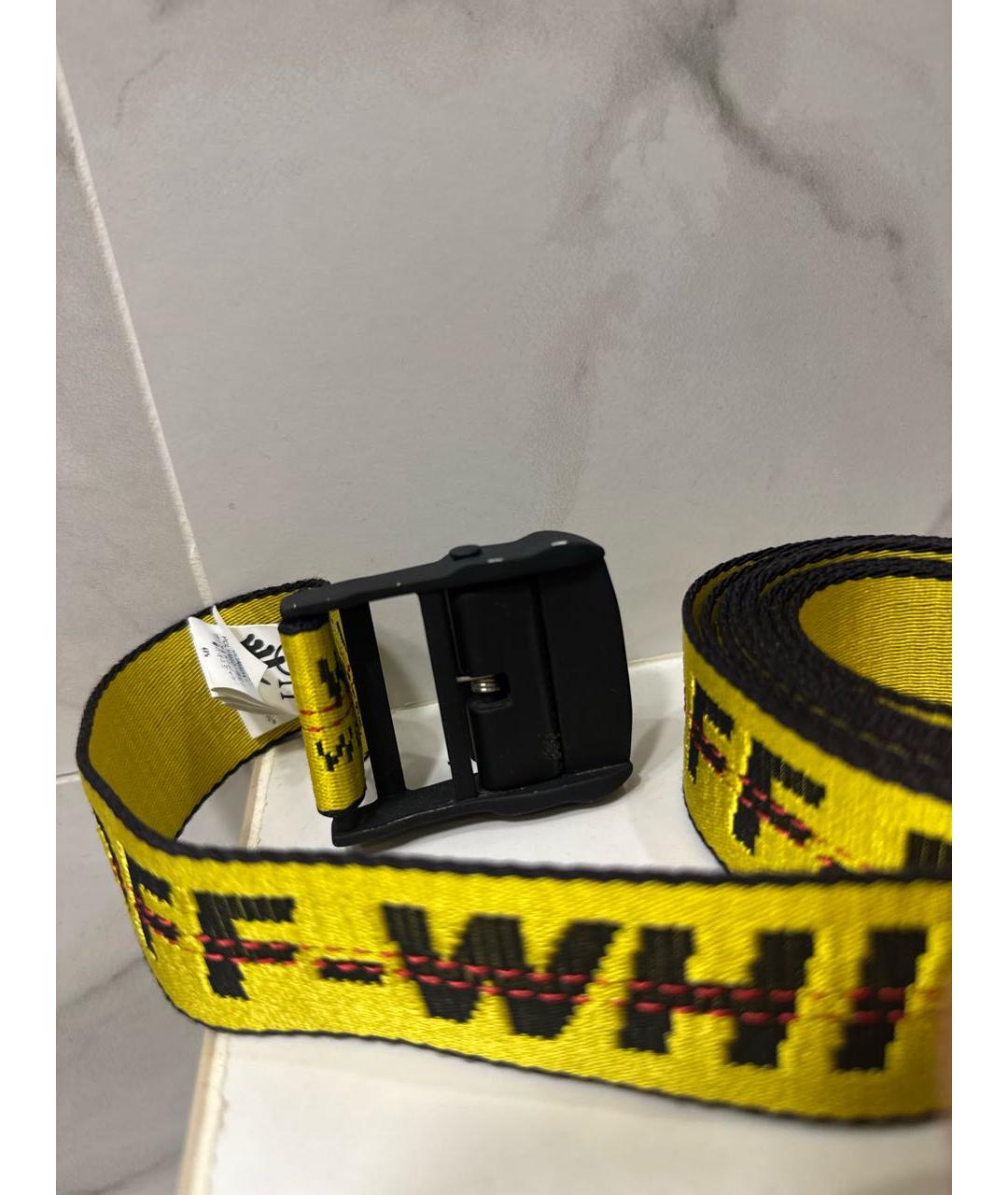 OFF-WHITE Желтый ремень, фото 4