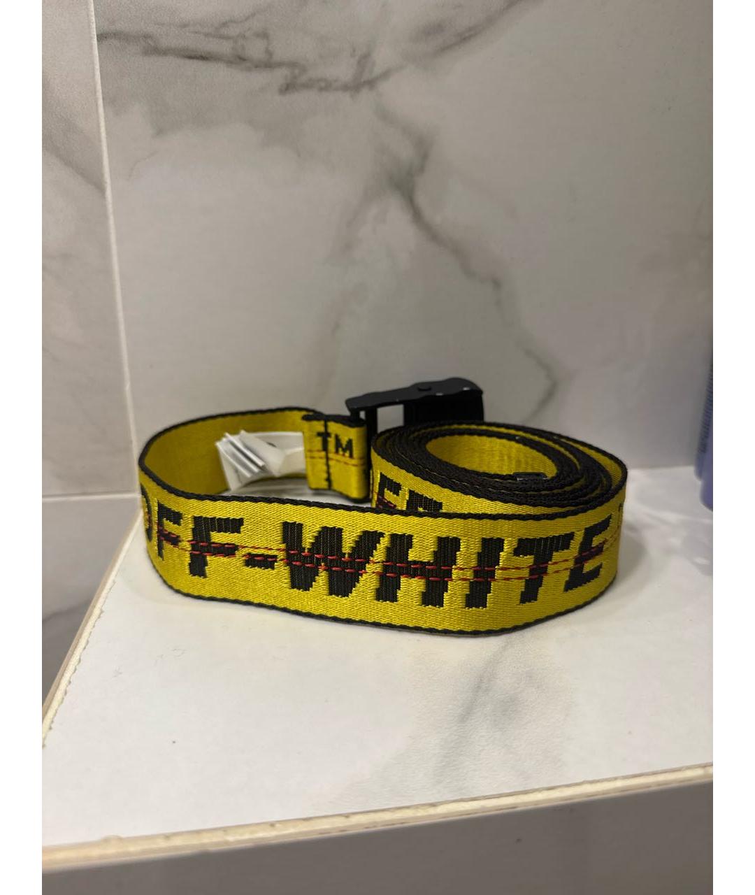 OFF-WHITE Желтый ремень, фото 3