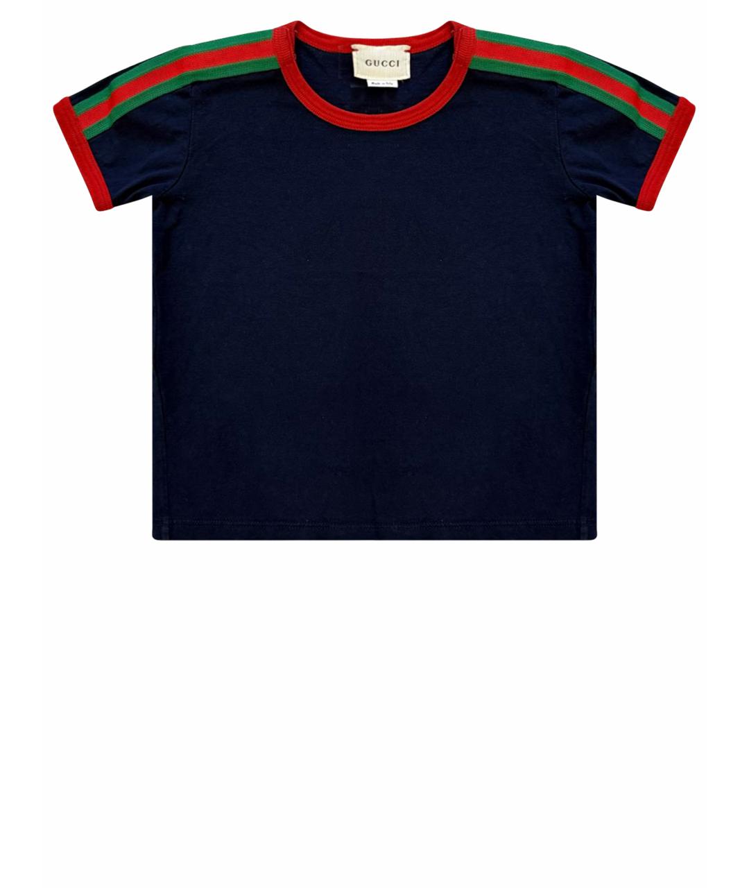 GUCCI Синяя хлопковая детская футболка, фото 1