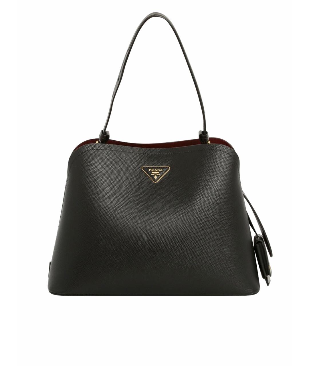 PRADA Черная кожаная сумка через плечо, фото 1
