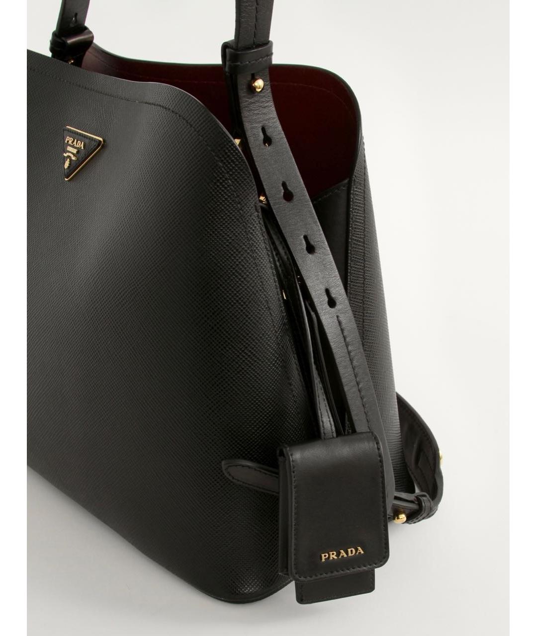 PRADA Черная кожаная сумка через плечо, фото 5