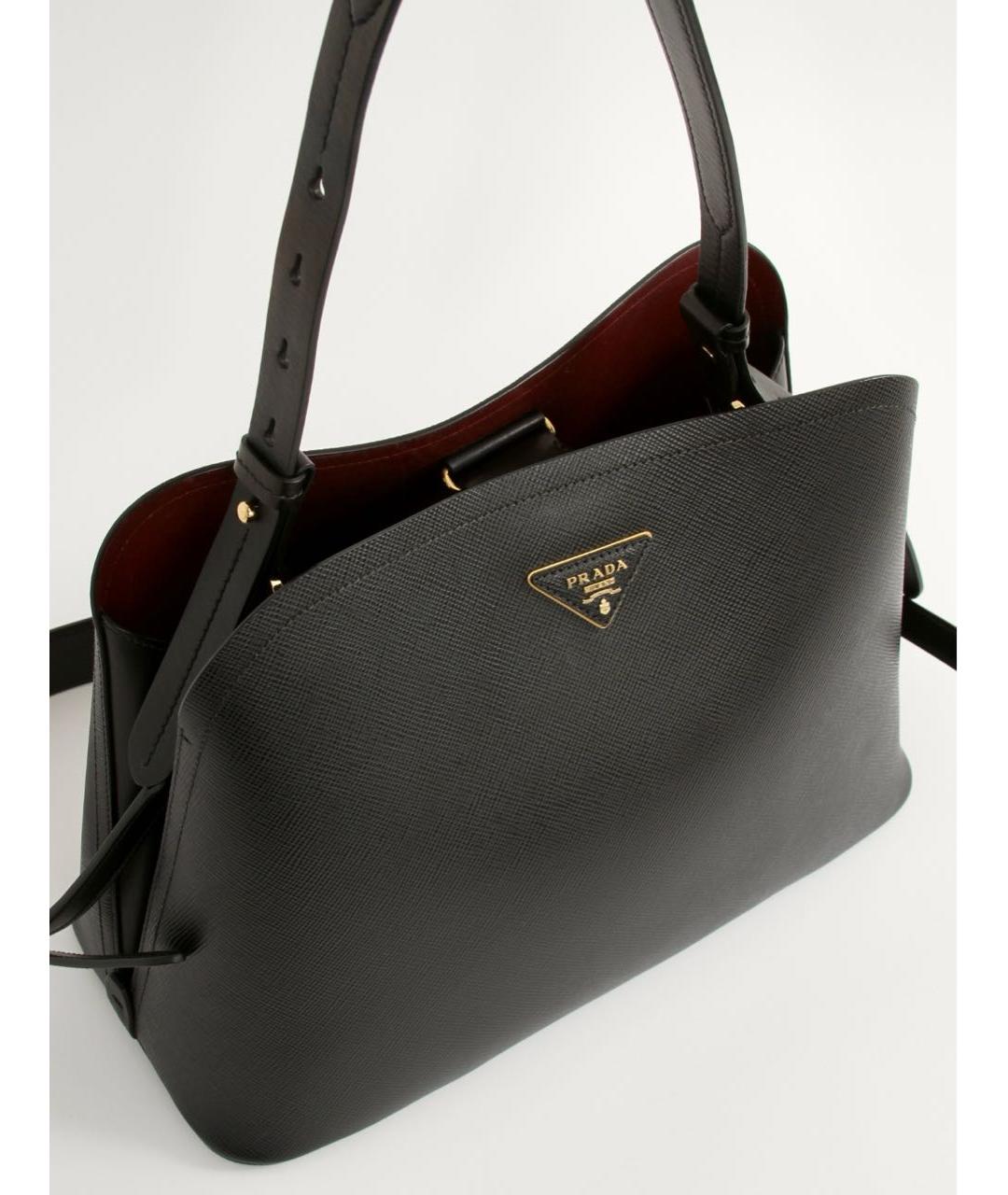 PRADA Черная кожаная сумка через плечо, фото 2