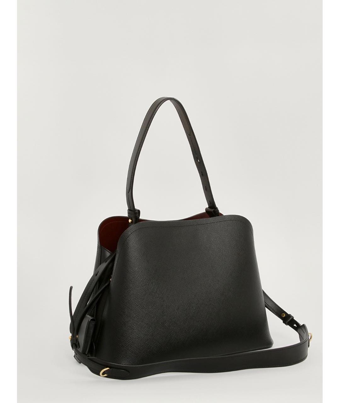 PRADA Черная кожаная сумка через плечо, фото 3