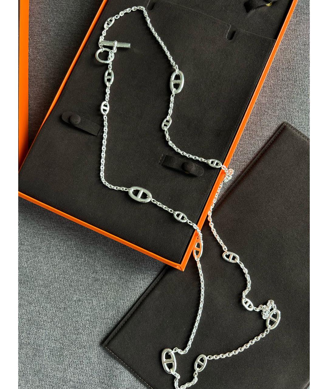 HERMES Серебряное серебряное колье, фото 3