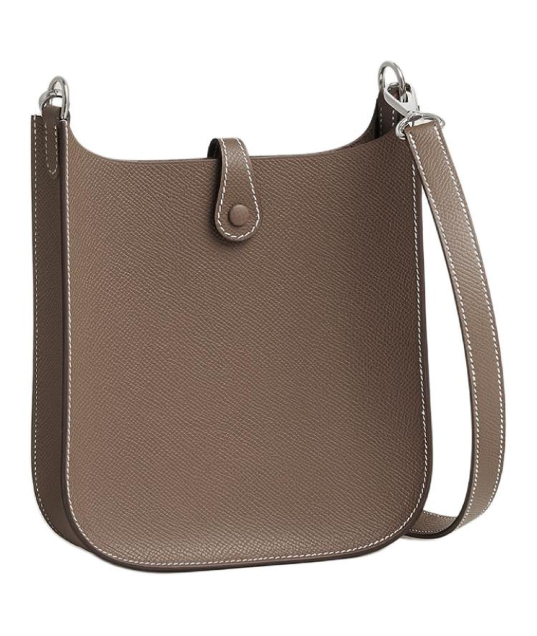 HERMES Коричневая кожаная сумка через плечо, фото 3