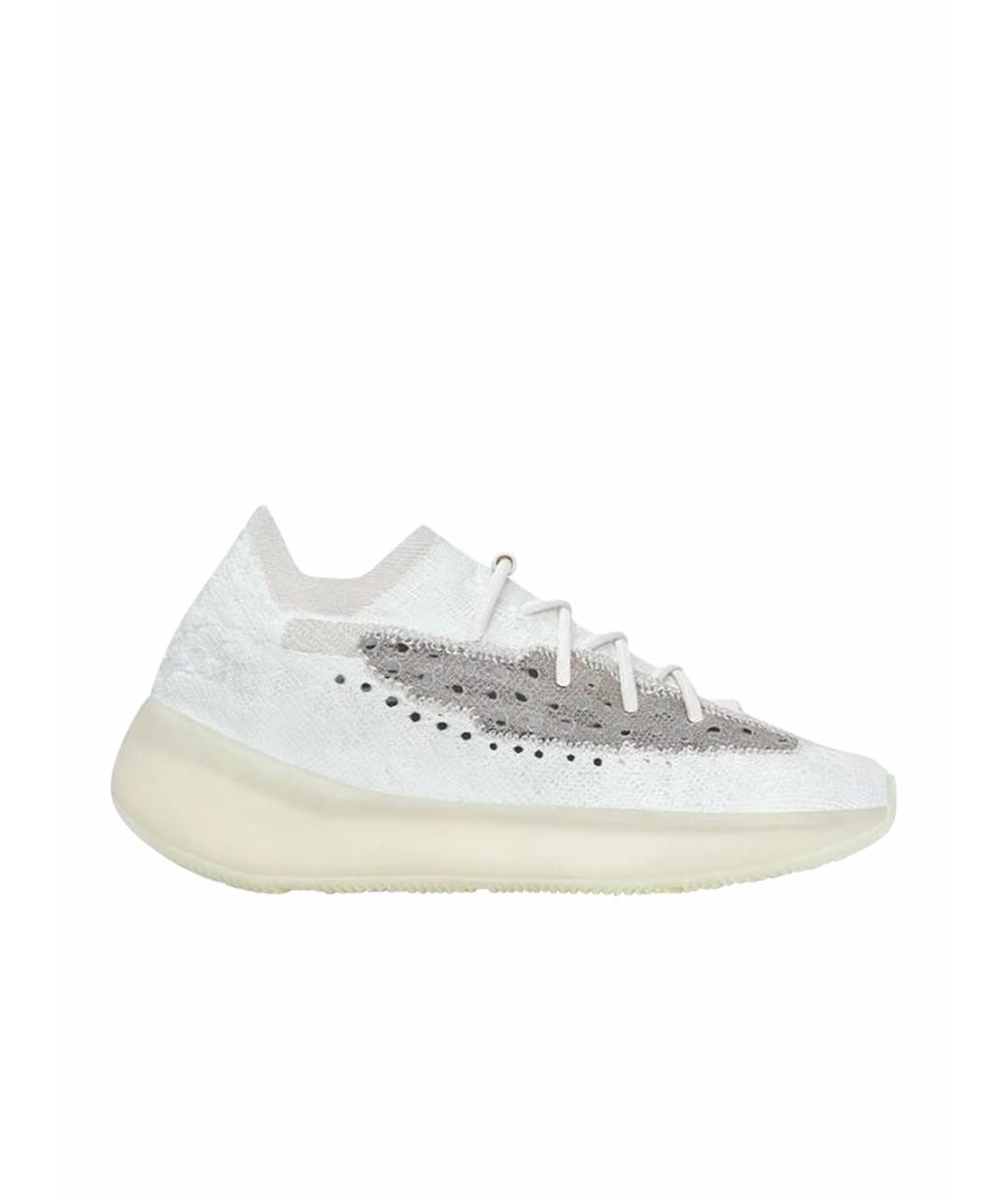 ADIDAS YEEZY Белые текстильные низкие кроссовки / кеды, фото 1