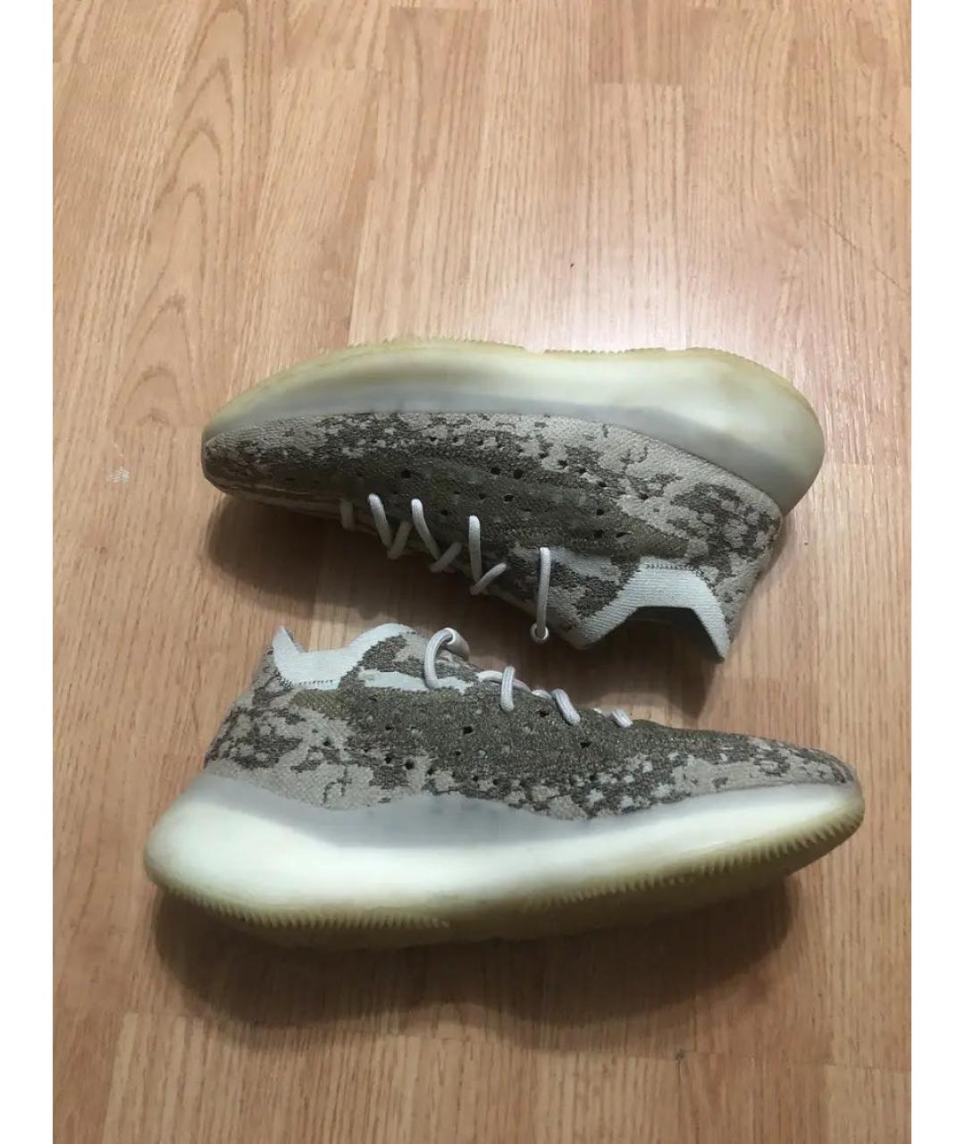 ADIDAS YEEZY Серые текстильные низкие кроссовки / кеды, фото 5