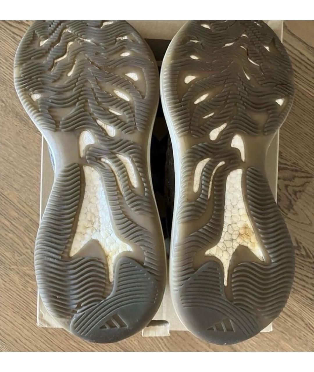 ADIDAS YEEZY Серые текстильные низкие кроссовки / кеды, фото 5