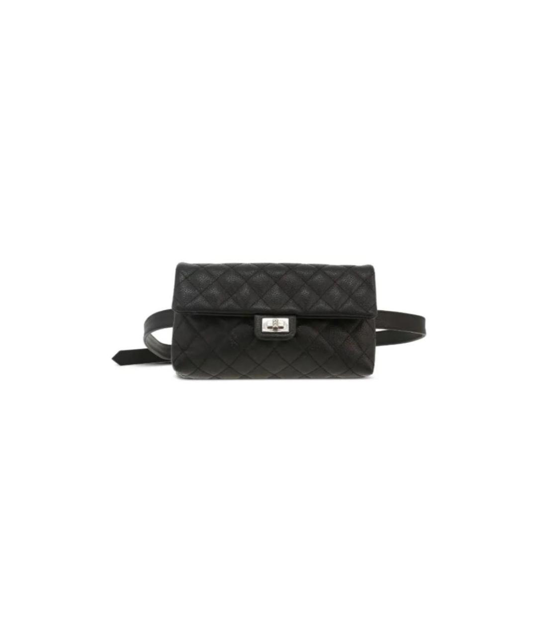 CHANEL Черная кожаная поясная сумка, фото 4