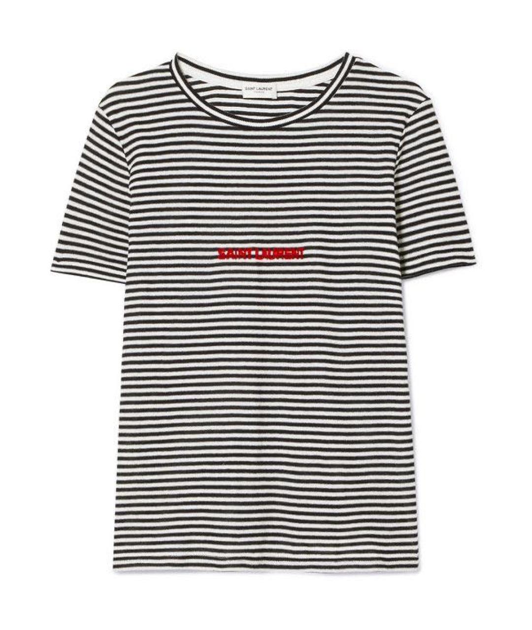 SAINT LAURENT Белая хлопковая футболка, фото 1