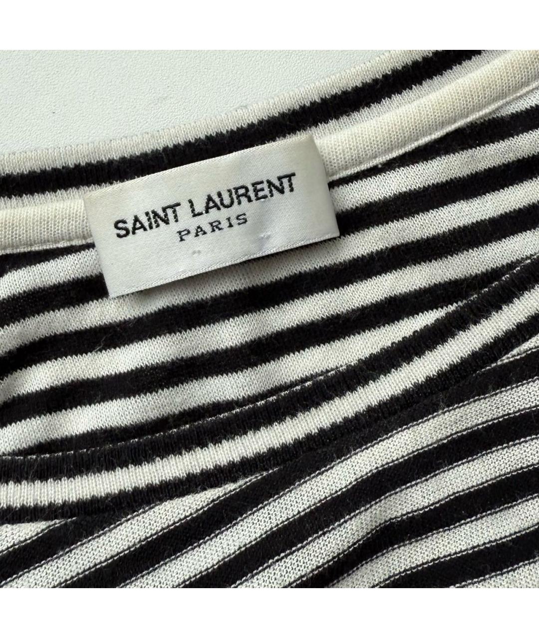 SAINT LAURENT Белая хлопковая футболка, фото 8