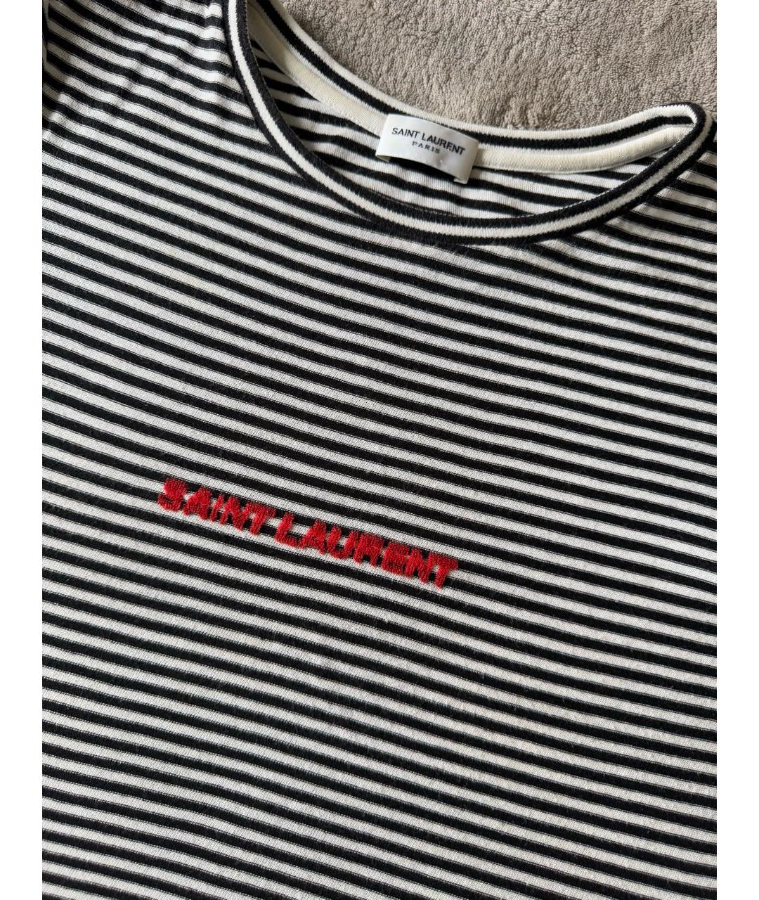 SAINT LAURENT Белая хлопковая футболка, фото 3